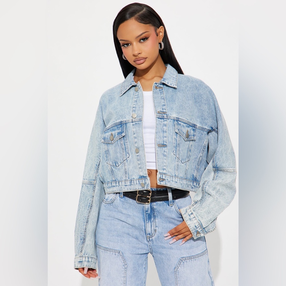 Fashion Nova Blue Denim Jacket New Size Small